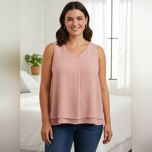 Zac & Rachel Blush Sleeveless Blouse